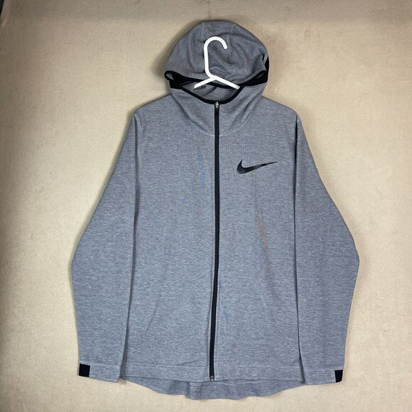 Nike Hoodie Mens Extra Large Gray Showtime Basketball Sweater Sweatshirt Adult - Picture 1 of 10